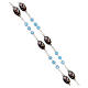 Rosary of Saint Michael, light blue plastic beads of 6 mm s3
