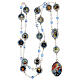 Rosary of Saint Brigid, clear and light blue plastic beads of 7 mm s4