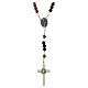 Rosario San Benito granos símil perla negra y bronce 6mm s2