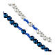 Rosario de la Virgen Milagrosa perla sintética azul y blanca 6mm s3