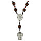 Decena Virgen Milagrosa granos madera marrón 12mm s2