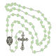 Our Lady of Graces rosary, 0.31-inch fluorescent plastic rose-shaped beads s4