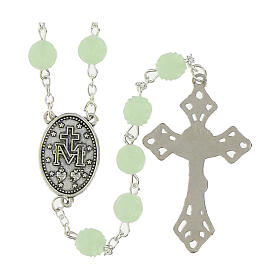 Miraculous Mary Rosary with Luminous Plastic Rose-shaped Beads 8mm