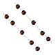 Merciful Jesus rosary, 0.24-inch marbled red and black glass beads s3