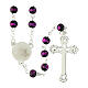 Miraculous Madonna Rosary with 6mm Amethyst Mottled Glass s2