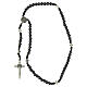 Rosario San Benedetto con grani in ematite 6mm pater in metallo s4