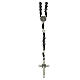 St. Benedict Rosary with 6mm Hematite Beads and Metal Pater s1