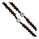 Rosario San José granos de madera marrón 6mm pater de metal s3