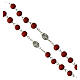 Sacred Heart of Jesus rosary with 0.31-inch red wood beads s3