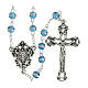 Our Lady of Graces rosary with 0.24-inch blue glass beads s1
