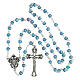 Our Lady of Graces rosary with 0.24-inch blue glass beads s4