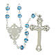 Miraculous Mary Rosary in Light Blue Glass 6mm s2