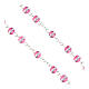 Rosary of Our Lady of Graces with 0.24-inch pink glass beads s3