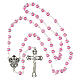 Rosario Madonna Miracolosa vetro rosa 6mm s4