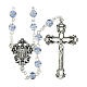 Rosario Madonna Miracolosa grani in vetro viola 6mm s1