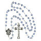 Rosario Madonna Miracolosa grani in vetro viola 6mm s4