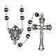 Chapelet Vierge Miraculeuse verre améthyste foncé 6 mm s1