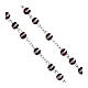 Miraculous Mary Rosary with Dark Amethyst Glass 6mm s3