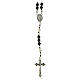 Rosario Virgen Milagrosa granos hematite pater de vidrio blanco 6mm s1