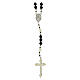 Rosario Virgen Milagrosa granos hematite pater de vidrio blanco 6mm s2