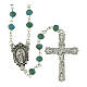 Rosario Virgen Milagrosa granos de cristal opaco azul 6x4mm s1