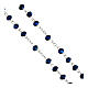 Chapelet Notre-Dame des Grâces grains en cristal bleu mat 6x4 mm s3