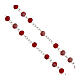 Rosary of Our Lady of Graces with 0.24x0.16-inch matte red crystal beads s3