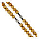 Rosario San Benedetto grani legno marrone pater metallo 10mm s3