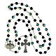 Chapelet de Première Communion grains de cristal noir effet aurore boréale 6 mm s4