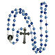 Rosario Virgen Milagrosa grano símilperla azul y azul claro 8mm s4