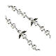Chapelet Ange Gardien grains en cristal transparent grains Notre Père en forme d'ange 6x4 mm s3