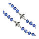 Rosario Ángel de la Guarda granos cristal azul con pater en forma de ángel 6x4mm s3