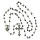 Rosario grani vetro argentato 6mm Sacro Cuore s4