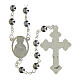 Sacred Heart Rosary with silver-plated glass beads, 6mm s2