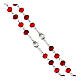 Merciful Jesus rosary, 0.24x0.31-inch red crystal beads s3
