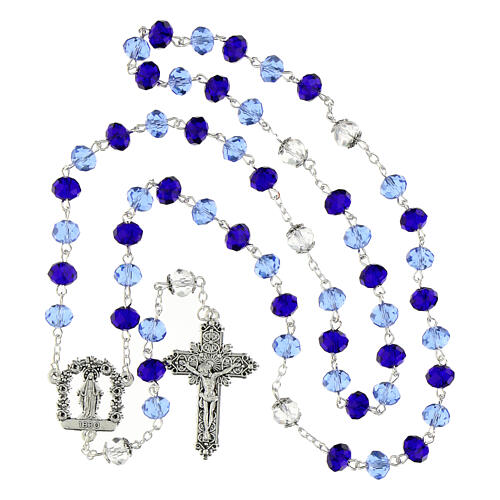 Wedding rosary with 0.31-inch white imitation pearl beads, metal Our Father 8