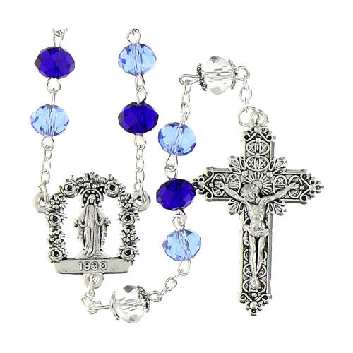 Rosario de la Boda granos perlas sintéticas blancos 8mm pater de metal 5