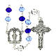 Rosario de la Boda granos perlas sintéticas blancos 8mm pater de metal s5
