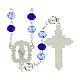 Rosario de la Boda granos perlas sintéticas blancos 8mm pater de metal s6