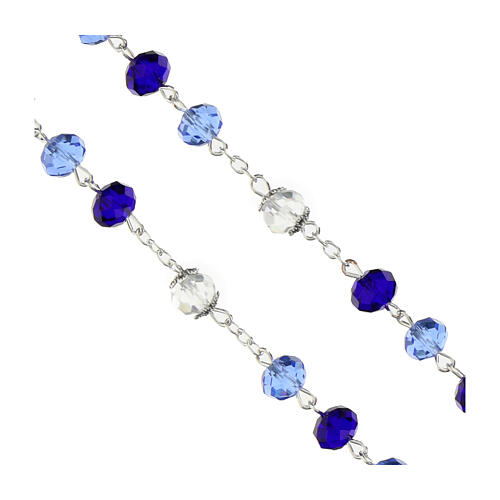 Marriage Rosary with White Imitation Pearl Beads 8mm Metal Pater 7