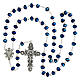 Rosario Virgen Milagrosa vidrio opaco rojo 6x8 mm s8