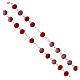 Chapelet Vierge Miraculeuse verre opaque rouge 6x8 mm s3