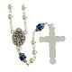 Rosario Madonna Bambino grani similperla bianchi 6mm pater s2