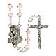 Rosary with pink crystal beads and 8mm double crystal pater s1