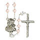 Rosary with pink crystal beads and 8mm double crystal pater s2