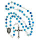 Terço Nossa Senhora das Graças contas vidro marmorizado azul 8 mm s4