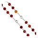 Rosary of Our Lady of Graces, dark red glass beads of 0.3 in s3