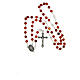 Miraculous Mary Rosary dark red mottled glass 8mm s4