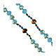 Terço Nossa Senhora das Graças cristal azul 6x8 mm s3