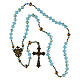 Terço Nossa Senhora das Graças cristal azul 6x8 mm s4